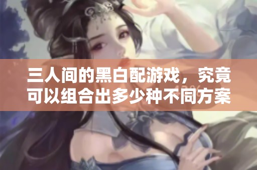 三人间的黑白配游戏，究竟可以组合出多少种不同方案