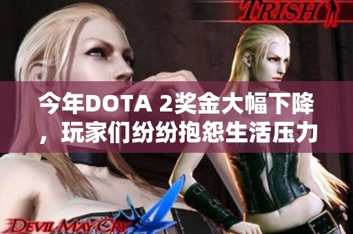 今年DOTA 2奖金大幅下降，玩家们纷纷抱怨生活压力增大
