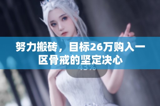 努力搬砖，目标26万购入一区骨戒的坚定决心