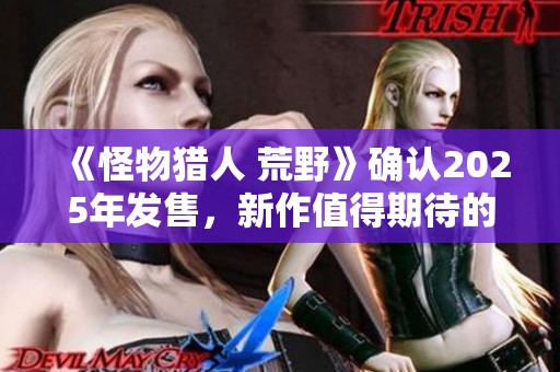 《怪物猎人 荒野》确认2025年发售，新作值得期待的猎人冒险游戏