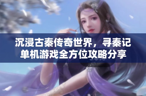 沉浸古秦传奇世界，寻秦记单机游戏全方位攻略分享