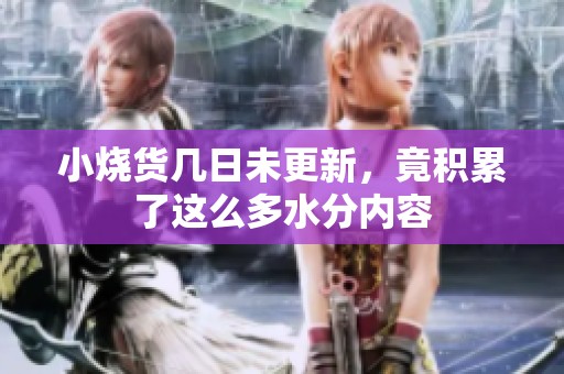 小烧货几日未更新，竟积累了这么多水分内容