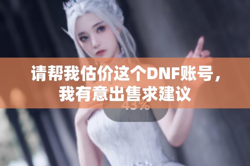 请帮我估价这个DNF账号，我有意出售求建议