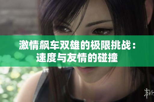 激情飙车双雄的极限挑战：速度与友情的碰撞
