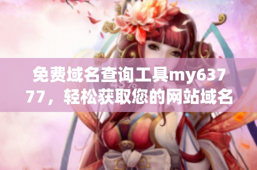 免费域名查询工具my63777，轻松获取您的网站域名信息