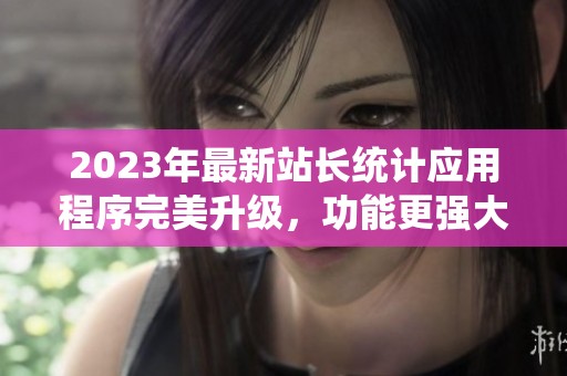 2023年最新站长统计应用程序完美升级，功能更强大！
