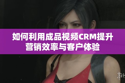 如何利用成品视频CRM提升营销效率与客户体验