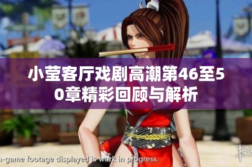 小莹客厅戏剧高潮第46至50章精彩回顾与解析