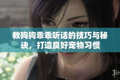 教狗狗乖乖听话的技巧与秘诀，打造良好宠物习惯