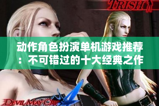 动作角色扮演单机游戏推荐：不可错过的十大经典之作