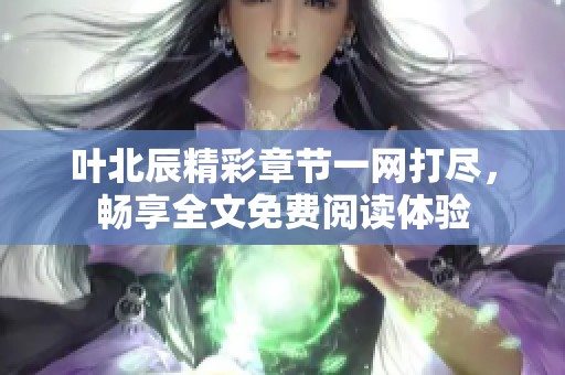 叶北辰精彩章节一网打尽，畅享全文免费阅读体验