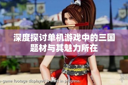 深度探讨单机游戏中的三国题材与其魅力所在