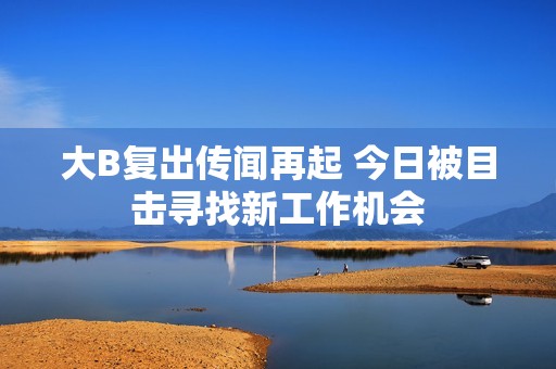 大B复出传闻再起 今日被目击寻找新工作机会