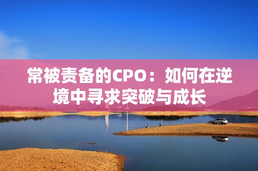 常被责备的CPO：如何在逆境中寻求突破与成长