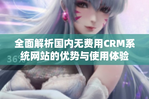 全面解析国内无费用CRM系统网站的优势与使用体验