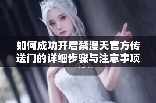如何成功开启禁漫天官方传送门的详细步骤与注意事项