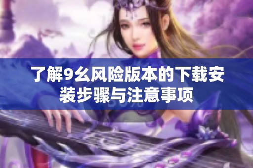 了解9幺风险版本的下载安装步骤与注意事项