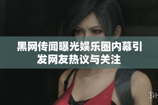 黑网传闻曝光娱乐圈内幕引发网友热议与关注