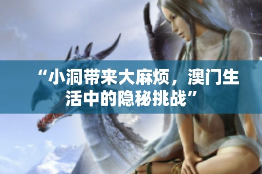“小洞带来大麻烦，澳门生活中的隐秘挑战”