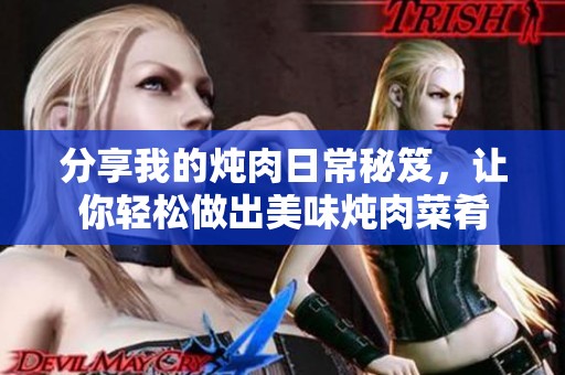 分享我的炖肉日常秘笈，让你轻松做出美味炖肉菜肴