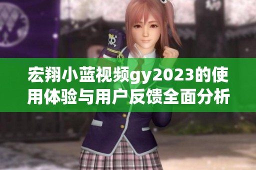 宏翔小蓝视频gy2023的使用体验与用户反馈全面分析
