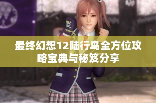 最终幻想12陆行鸟全方位攻略宝典与秘笈分享