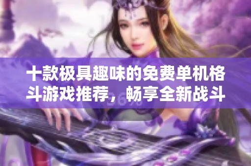 十款极具趣味的免费单机格斗游戏推荐，畅享全新战斗体验