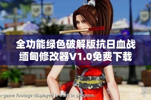 全功能绿色破解版抗日血战缅甸修改器V1.0免费下载与使用指南