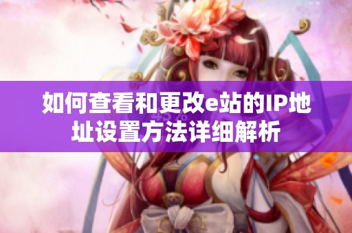 如何查看和更改e站的IP地址设置方法详细解析