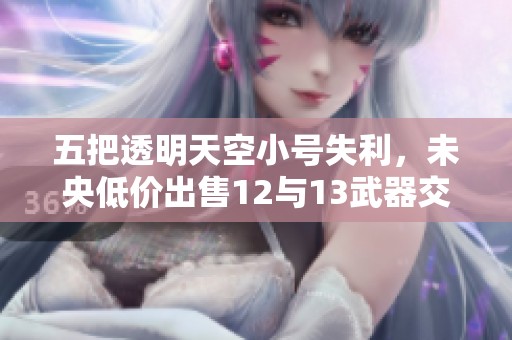 五把透明天空小号失利，未央低价出售12与13武器交流信息