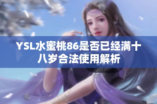 YSL水蜜桃86是否已经满十八岁合法使用解析