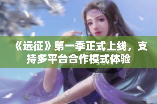 《远征》第一季正式上线，支持多平台合作模式体验