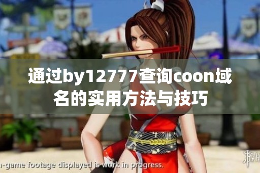 通过by12777查询coon域名的实用方法与技巧