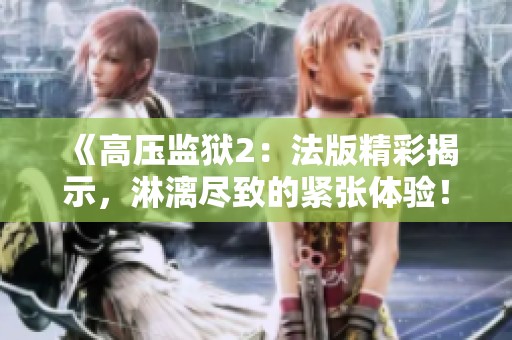 《高压监狱2：法版精彩揭示，淋漓尽致的紧张体验！》