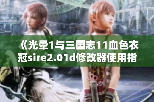 《光晕1与三国志11血色衣冠sire2.01d修改器使用指南详解》