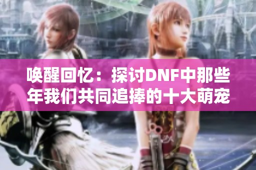 唤醒回忆：探讨DNF中那些年我们共同追捧的十大萌宠