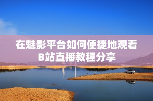 在魅影平台如何便捷地观看B站直播教程分享