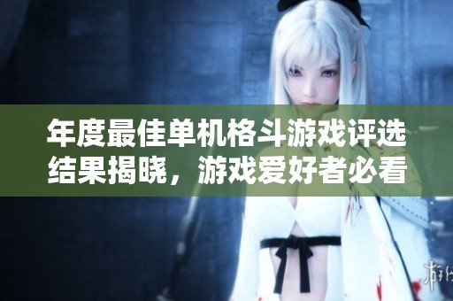 年度最佳单机格斗游戏评选结果揭晓，游戏爱好者必看