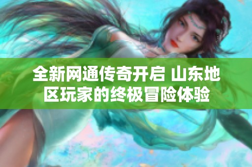 全新网通传奇开启 山东地区玩家的终极冒险体验