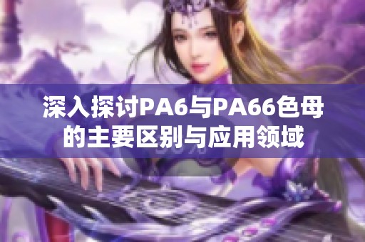 深入探讨PA6与PA66色母的主要区别与应用领域