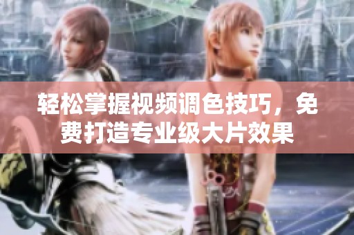 轻松掌握视频调色技巧，免费打造专业级大片效果