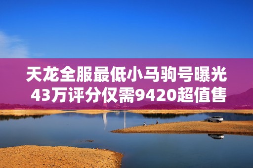 天龙全服最低小马驹号曝光 43万评分仅需9420超值售价