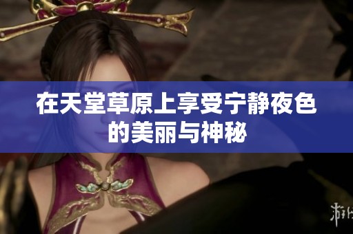 在天堂草原上享受宁静夜色的美丽与神秘
