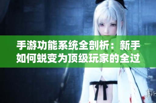 手游功能系统全剖析：新手如何蜕变为顶级玩家的全过程