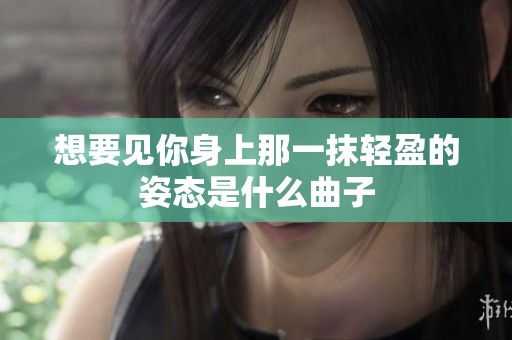 想要见你身上那一抹轻盈的姿态是什么曲子
