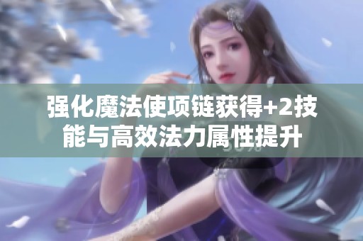 强化魔法使项链获得+2技能与高效法力属性提升